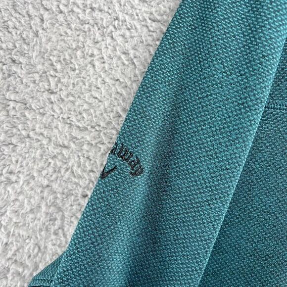 Callaway Golf Sweater Men's Large Blue 1/4 Zip Pullover Embroidered Logo Jumper - Picture 6 of 10